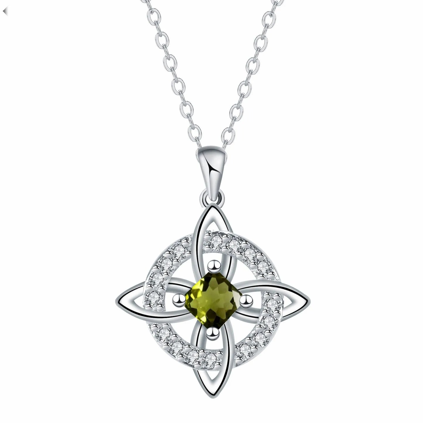 Mystical Birthstone Witches Knot Necklace – Natural Crystal🔮💞Protect Your Loved Ones