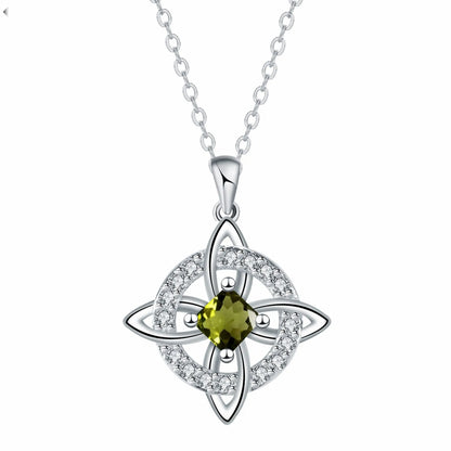 Mystical Birthstone Witches Knot Necklace – Natural Crystal🔮💞Protect Your Loved Ones