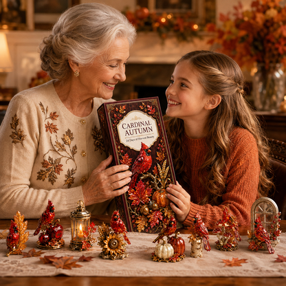 24-Day Cardinal Advent Calendar | Collectible Christmas & Autumn Figurines