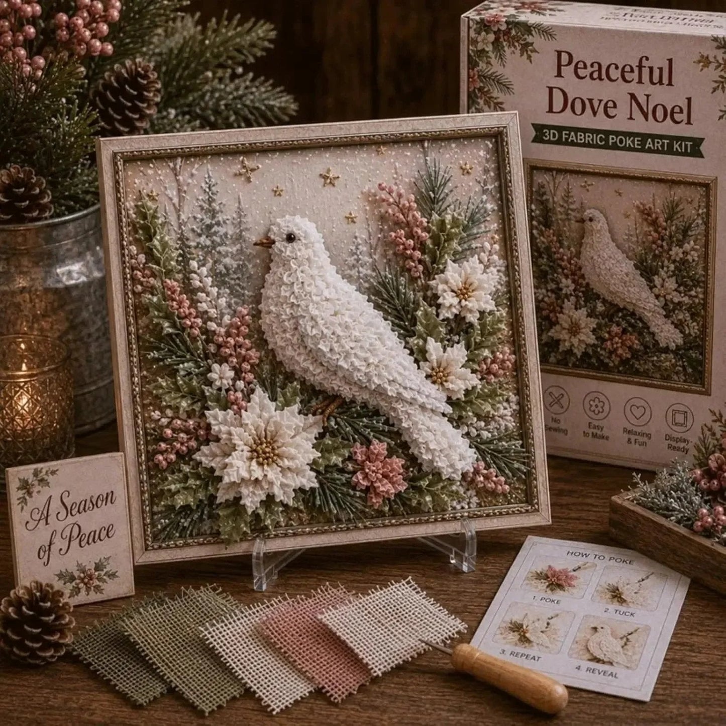 ✨Hot 30% OFF🌹🎄 3D Christmas Fabric Poke Art Kit