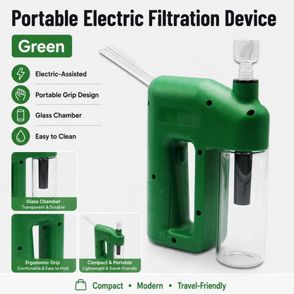 📍⚡50% OFF – Portable Handheld Electric Filtration Device | Compact Glass Chamber Design with Electric-Assisted Operation & 6 Color Options ✨