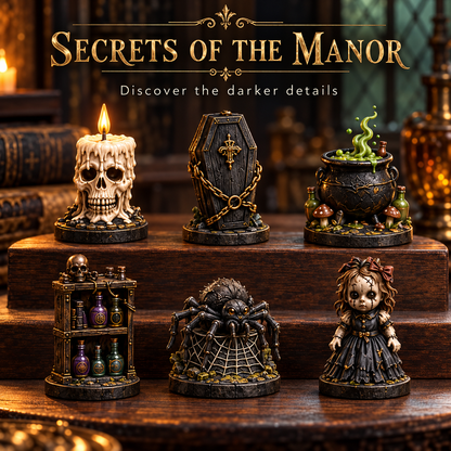 Haunted Manor Halloween Countdown Calendar 2026 – 24 Nights of Terror Gothic Miniature Collectibles