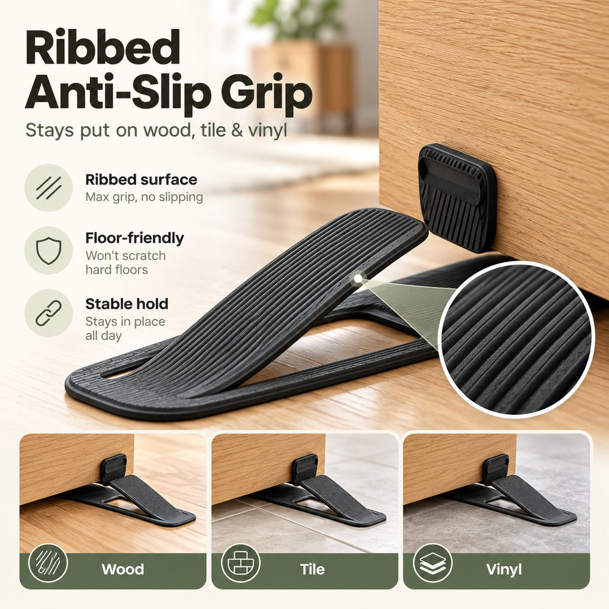 Slide. Grip. Protect: The Flexible Door Stopper 🪶✨