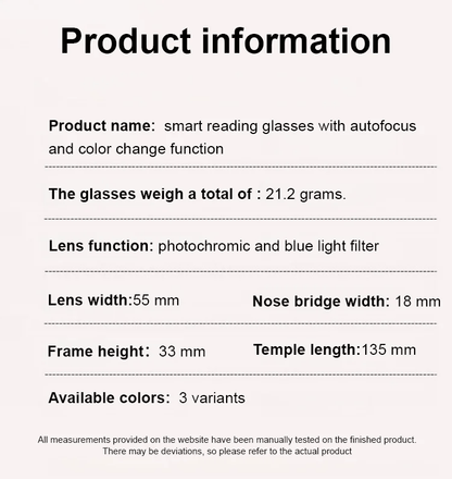 【Co-Created by Designers】Gypsophila Smart Zoom and Color-Changing Reading Glasses