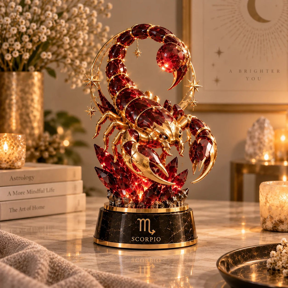 🔥HOT SALE🔥 49% OFF – 🌙 Celestial Zodiac Sculpture | 12 Jewel-Like Zodiac Designs with Golden Details ✨