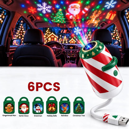 🎅🌠🎄 Merry Ride Christmas Car Projector Light – 5D Festive Projection Effect！！！