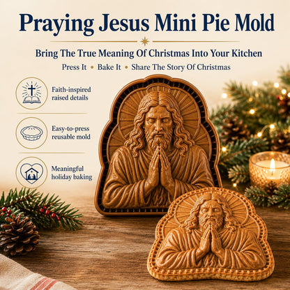 🔥HOT SALE 49% OFF✝️ Faith & Nativity Christmas Mini Pie Mold Collection | Reusable Embossed Molds for Shaping Detailed Praying Jesus, Nativity Stable and so on Pies🥧✨