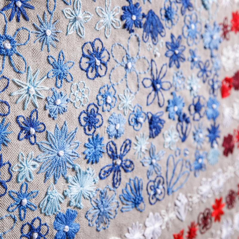 ⚡Hot Sales 49% OFF - 🎨🧵Red, White & Bloom Embroidery Kit
