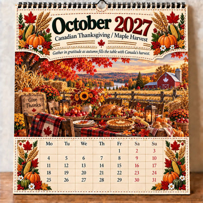 💯🇨🇦🍁 2027 Canada 160th Anniversary Commemorative Wall Calendar 🍁🇨🇦