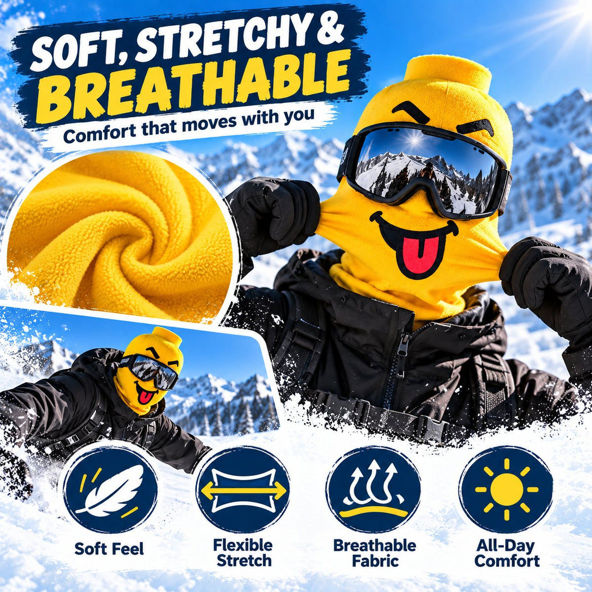 ⛷️ The Funniest Ski Mask On The Slopes This Winter! 🧱❄️