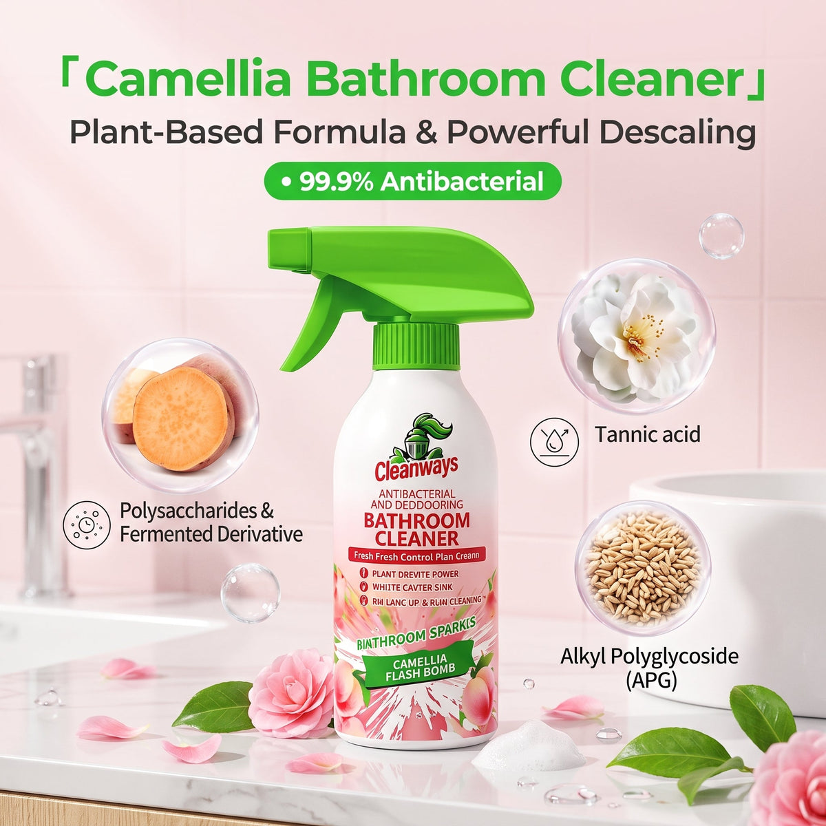 🔥 50% Off 🔥 Multi-Purpose Bathroom Cleaner – Powerful Stain Removal