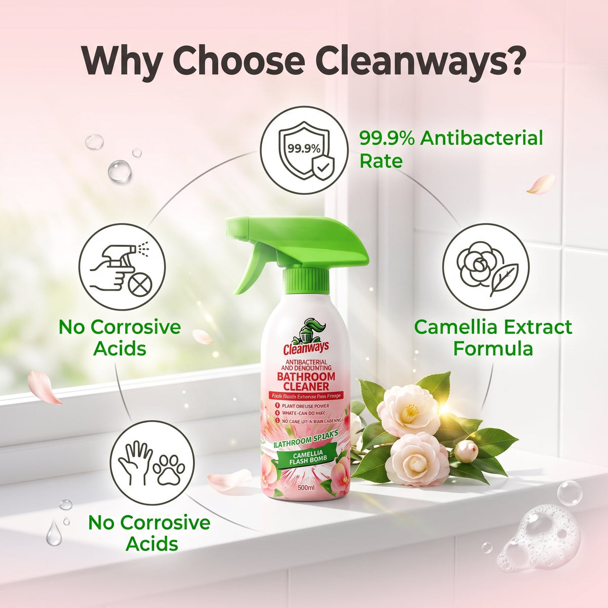 🔥 50% Off 🔥 Multi-Purpose Bathroom Cleaner – Powerful Stain Removal