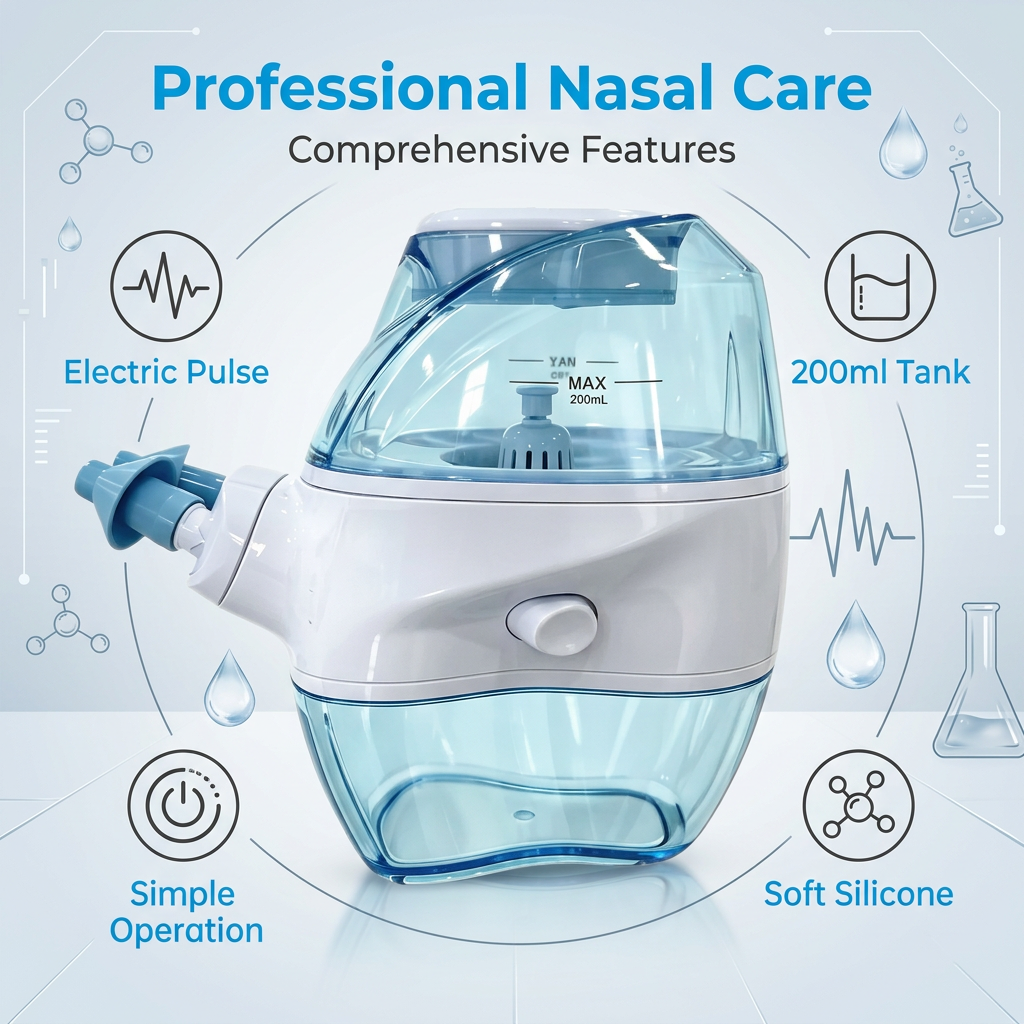 👃 Electric Positive & Negative Pressure Nasal Irrigator | Gentle Nasal Wash