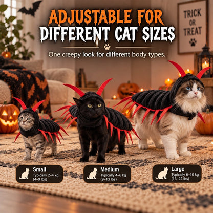 😺Halloween Cat Centipede Costume – Funny 3D Padded Creepy Crawler Outfit for Cats