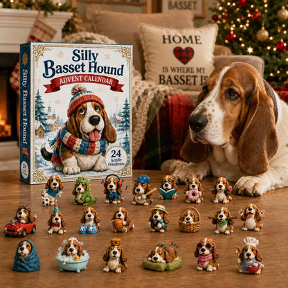 🔥🎁Silly Basset Hound Advent Calendar 2026 - 24-Day Festive Countdown