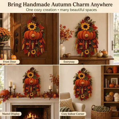 🔥🧶 DIY Seasonal 3D Crochet Door Hanger Kit Collection | Coordinated Yarn, Filling, Accessories & Step-by-Step Instructions Included 💕