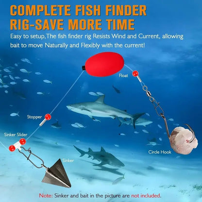 ⭐🎣 Pre‑Tied Saltwater Fish Finder Surf Fishing Rigs (6 Pack)