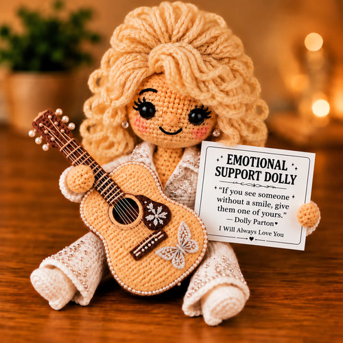 ⏳ Last Day 49% OFF – ❤️ Handmade Emotional Support Crochet Doll | Soft Keepsake with Heartfelt Message for Family, Friends & Meaningful Gifts 🎁