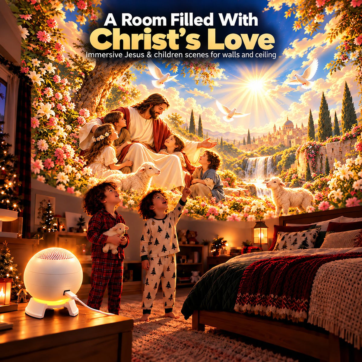 ✝️🌟 Nativity Christmas 5D Projection Light – Transform Any Room Into the Night of Bethlehem