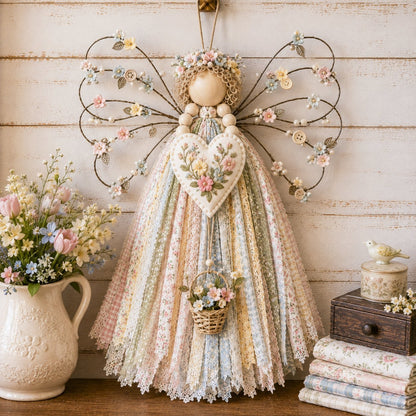Angel Fabric Hanging DIY Kit - Stitch a Little Blessing That Stays Forever