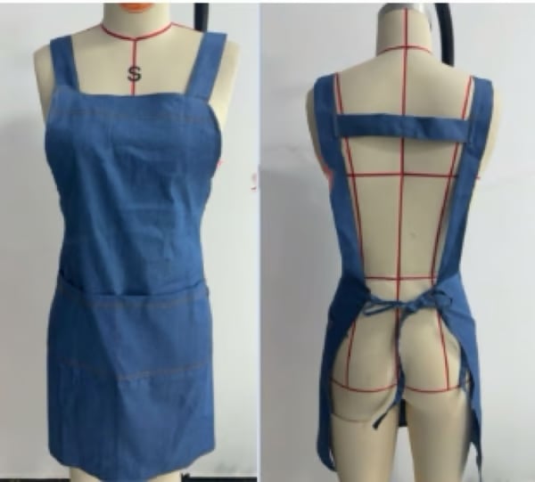 Adult Jour Apron - Lightweight Polyester Apron with Front Pocket, Ideal for Everyday Use, Waist Strap
