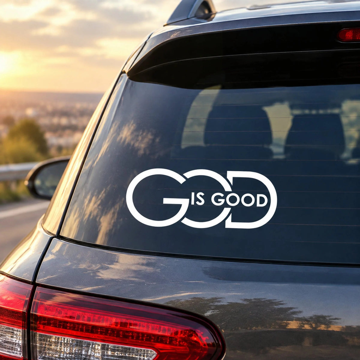 🙏 'God Is Good' Christian Car Decal Sticker | Premium Religious Décor