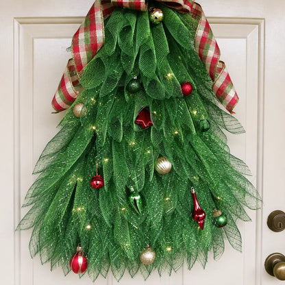 🔥Christmas Sale 50% OFF - 🎄Handmade Christmas Tree Wreath for Front Door