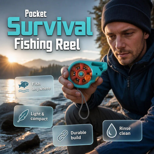 Portable Rodless Pocket Fishing Reel Device