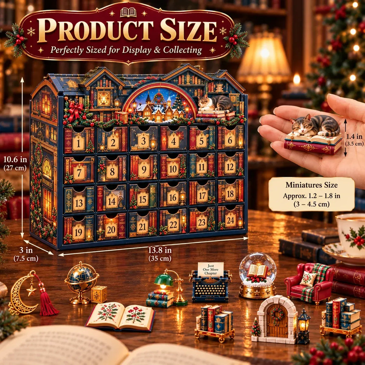 ⏳ Last Day 49% OFF – 📚 24 Nights of Bookish Joy Advent Calendar | 24 Unique Mini Literary Treasures for Readers & Book Lovers 🎄