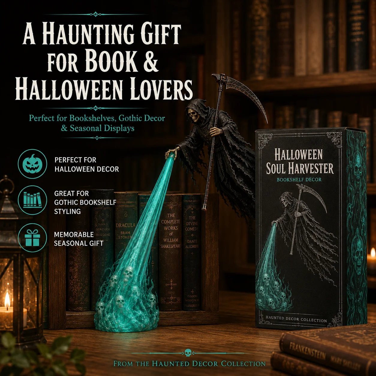 🔥Buy 2 Free Shipping🔥💀 The Soul Collector — Haunted Reaper Shelf Light