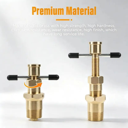 Compression Sleeve Puller Tool for 1/2' & 3/4' Brass Pipes, Rust-Resistant Ferrule Remover, Pipe Ring Extraction Kit for Corroded/Frozen Supply Stops, Removes Nut & Ferrule Safely – No Pipe Damage (Fits NPT 1/2', 3/4')