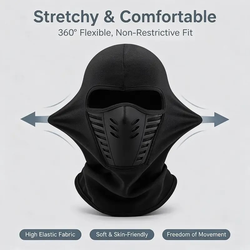 Unisex Fleece Full Face Balaclava Ski Mask - Windproof, Anti-Haze, Soft Sports & Outdoor Hat, Motorcycle Accessories for Skiing, Winter Outdoor Activities