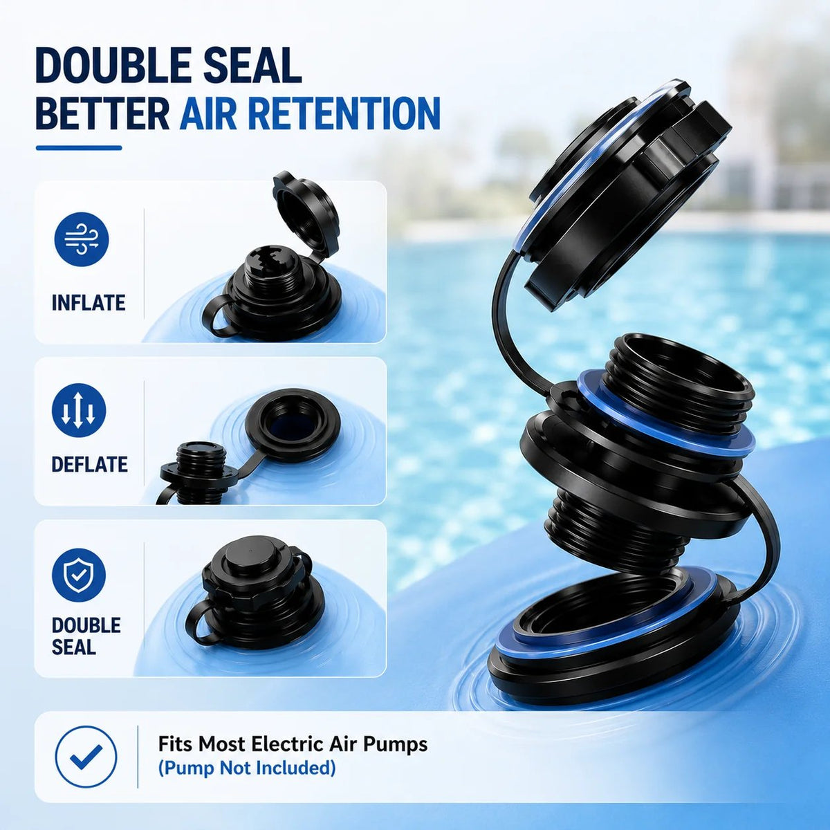 ☔Uirway Heavy‑Duty PVC Winter Pool Pillow for Above‑Ground Pools
