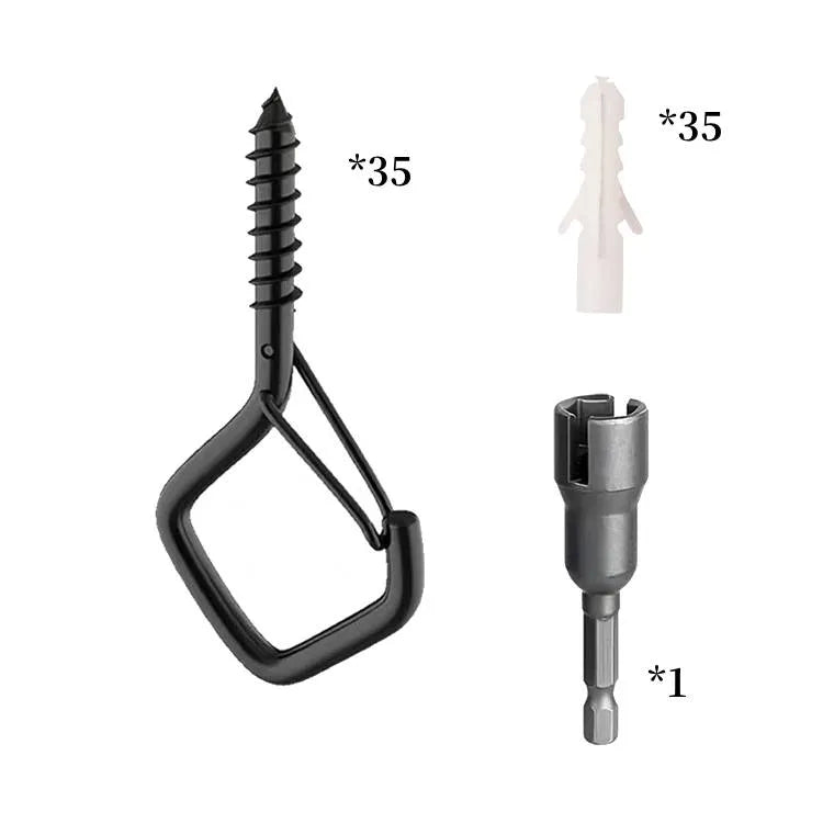 20PCS Windproof & Rust-Resistant🔧Safety Screw Durable Metal Ceiling Hook