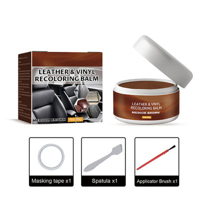 Brown leather repair paste kit