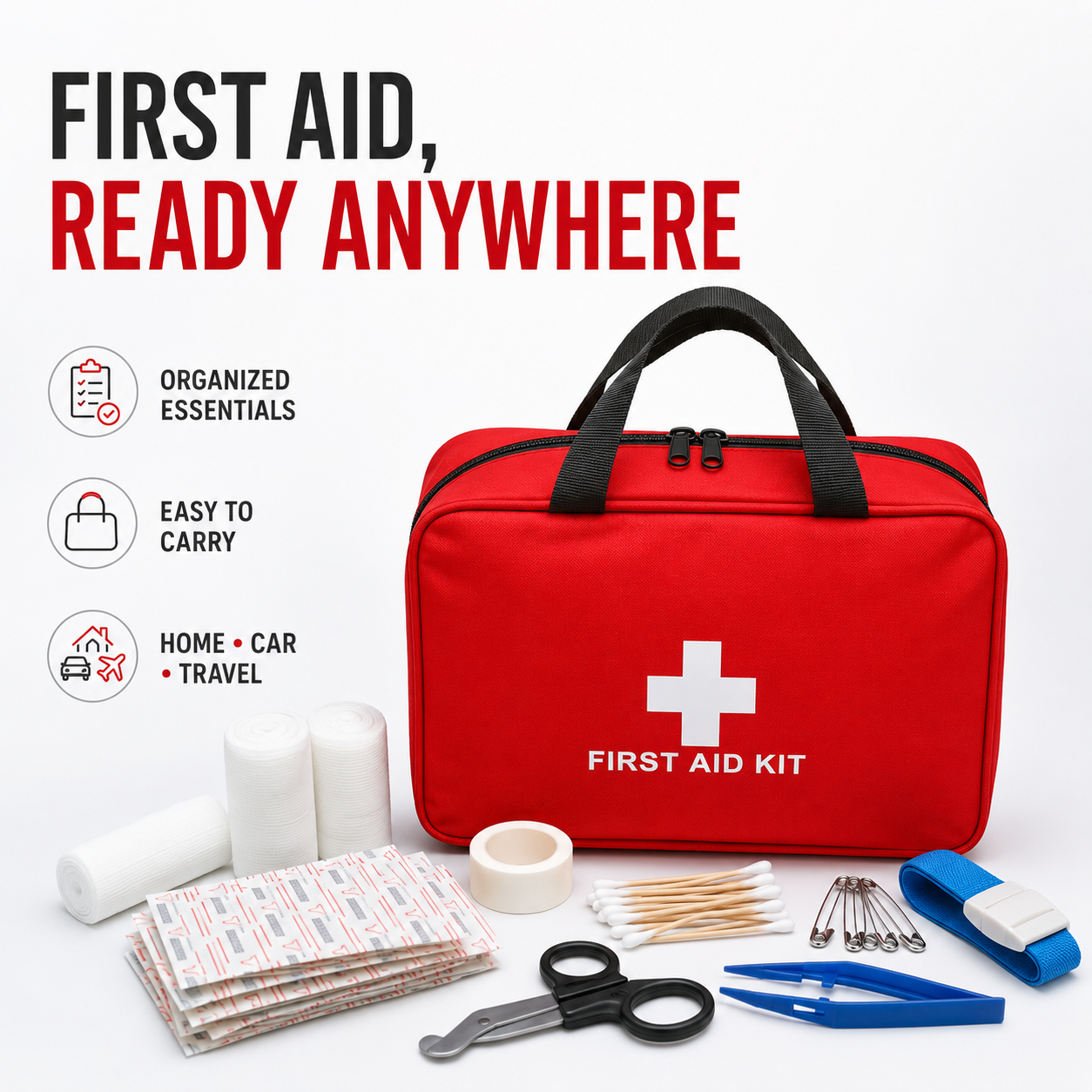 330 Piece Waterproof First Aid Kit for Emergencies