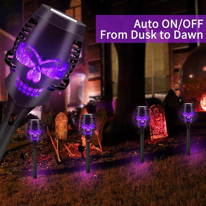 💀🔥Halloween Early Bird Special Sale 49% OFF-Halloween Skulls Solar Pathway Lights