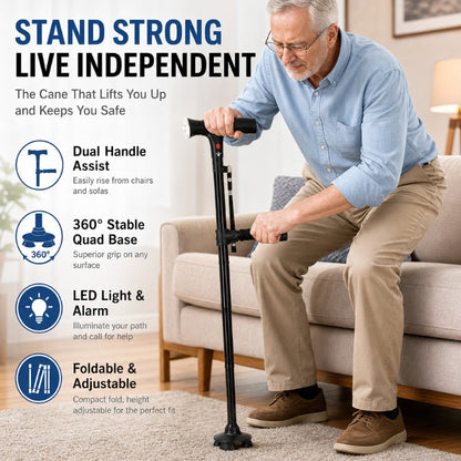 Collapsible Dual Grip Travel Cane