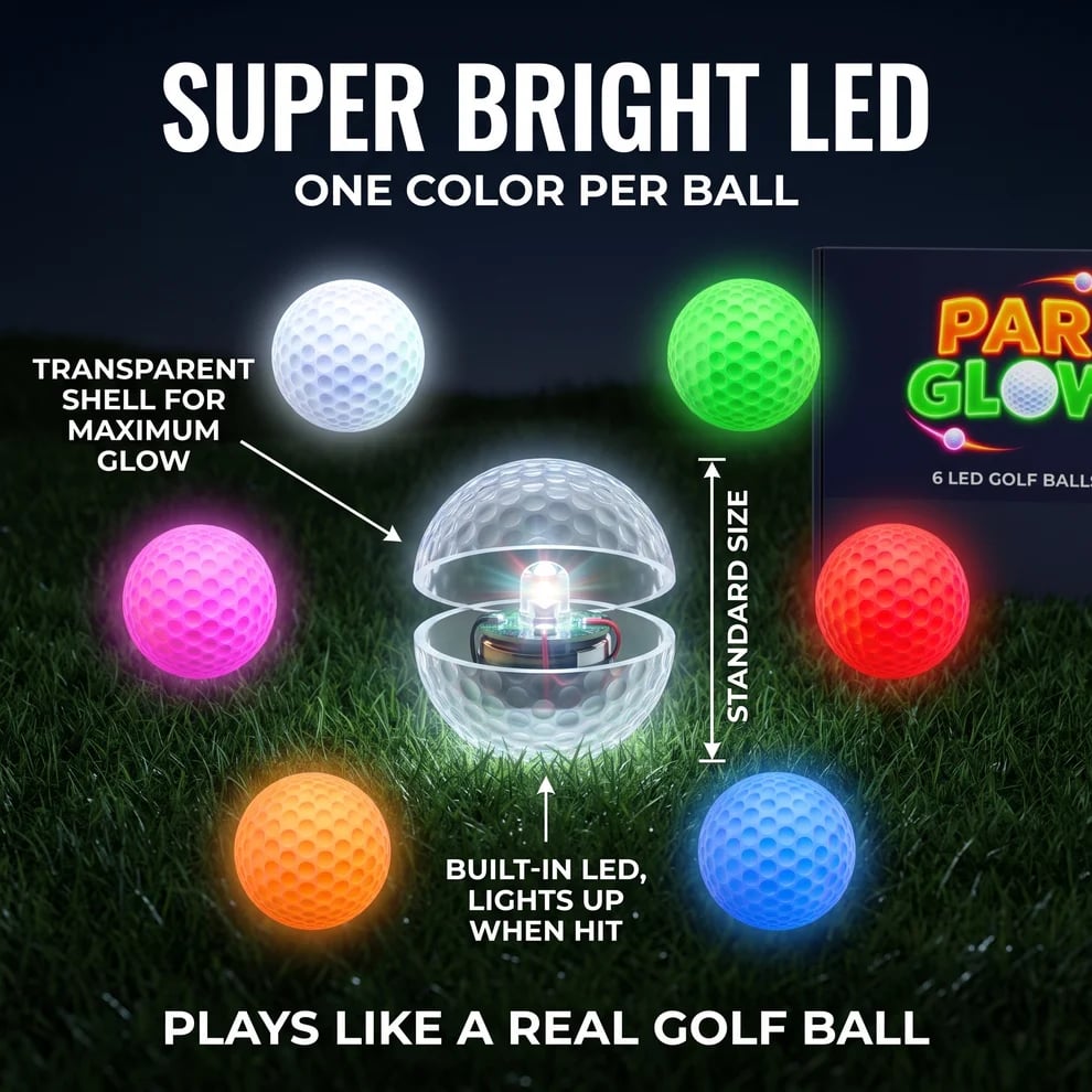 LED Golf Balls - 6 Pack