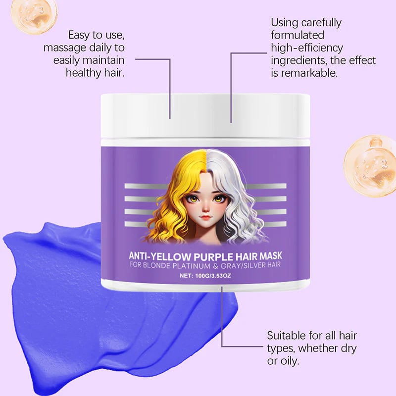 Anti-Yellowing Purple Hair Mask 💜 Say goodbye to Red Highlights! 💜