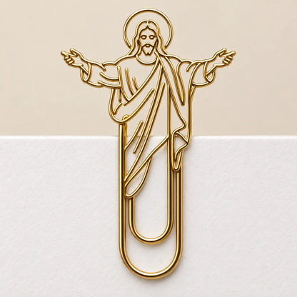 ✝️📚Faith-Inspired Gold Paper Clips — Meaningful Christian Bookmarks
