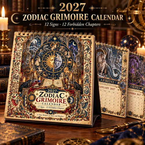 📅✨2027 Zodiac Grimoire Calendar™ | 12 Signs, 12 Forbidden Chapters