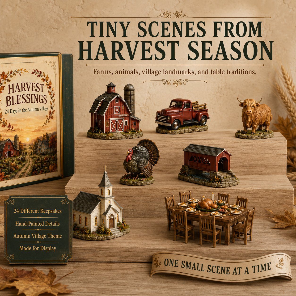 ⏳ Last Day 49% OFF – 🍂 Harvest Blessings Advent Calendar 2026 | 24 Unique Autumn Farm & Thanksgiving Collectibles in a Book-Style Countdown Box 🦃