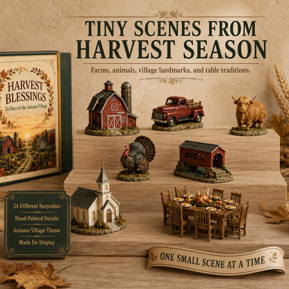 ⏳ Last Day 49% OFF – 🍂 Harvest Blessings Advent Calendar 2026 | 24 Unique Autumn Farm & Thanksgiving Collectibles in a Book-Style Countdown Box 🦃