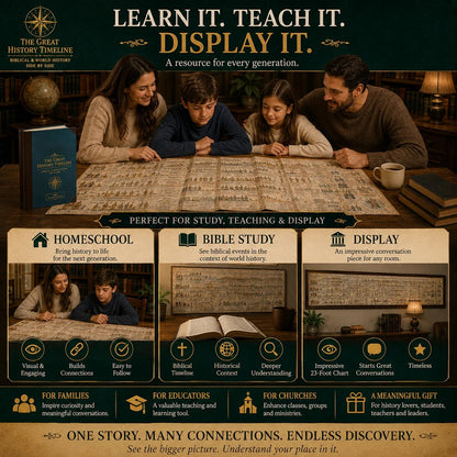 🔥📜 SPECIAL OFFER | Synchronological History Chart – 6,000 Years of Biblical & World Events in One Fold-Out Timeline