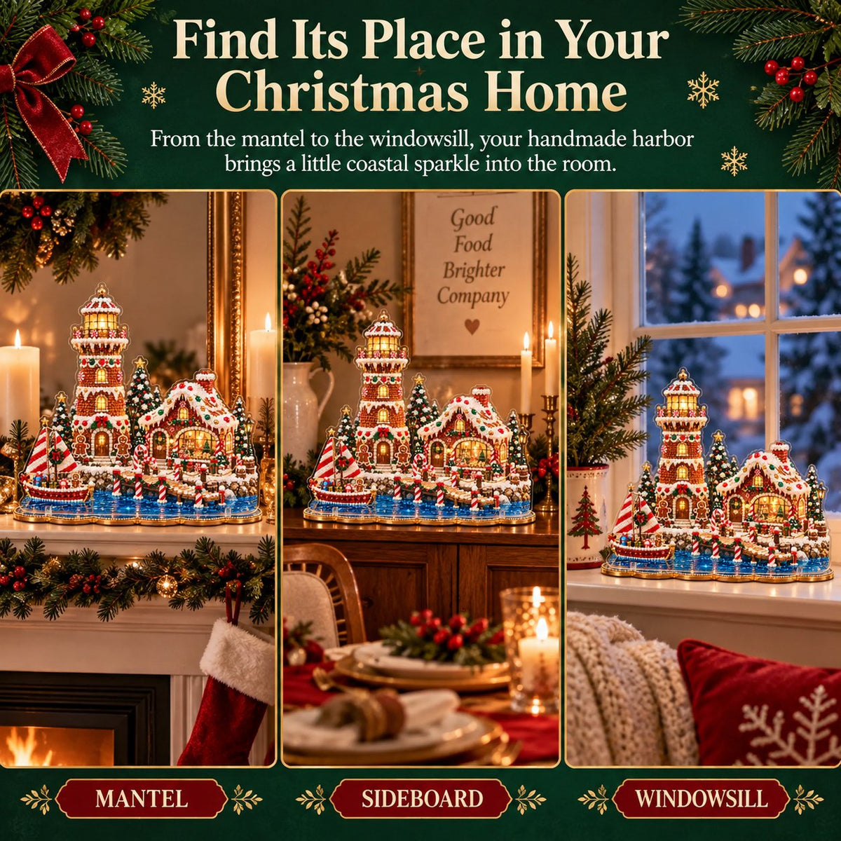 🎄 LAST DAY 49% OFF – Premium 2D Pearl Christmas Lighthouse Diamond Painting Art Kit | Luxury Flocked Canvas with Scratch-Resistant Non-Fading Pearl Beads DIY Holiday Decor 🎅⛄️❄️