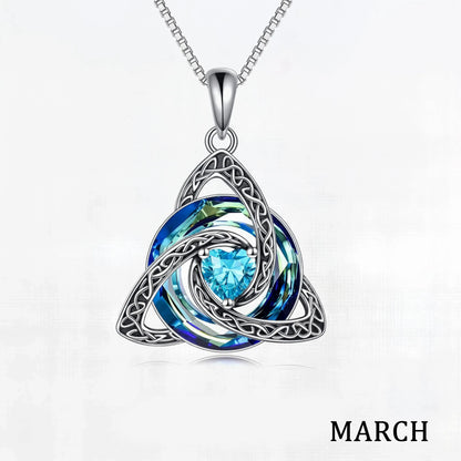 Birthstone Celtic Knot Necklace for Women