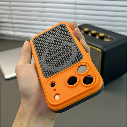 Large-view honeycomb heat dissipation magnetic case for iPhone 17 ProMax