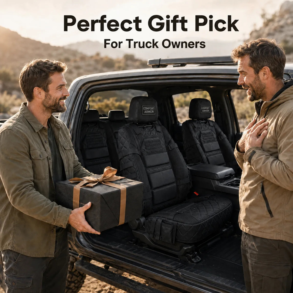 🎖️ Military‑Style Auto Seat Protectors｜Universal Fit Heavy‑Duty Cushion For Long‑Drive Vehicle Owners