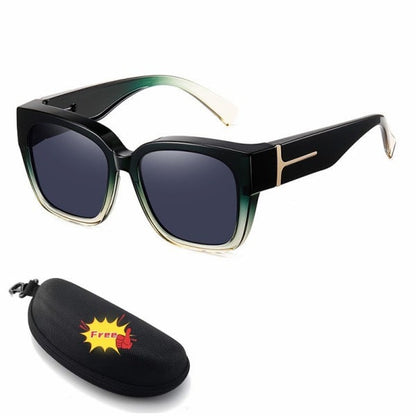 🕶️ Polarized Fit Over Sunglasses for Women – UV400 Protection Floral Frame Wear Over Prescription Glasses